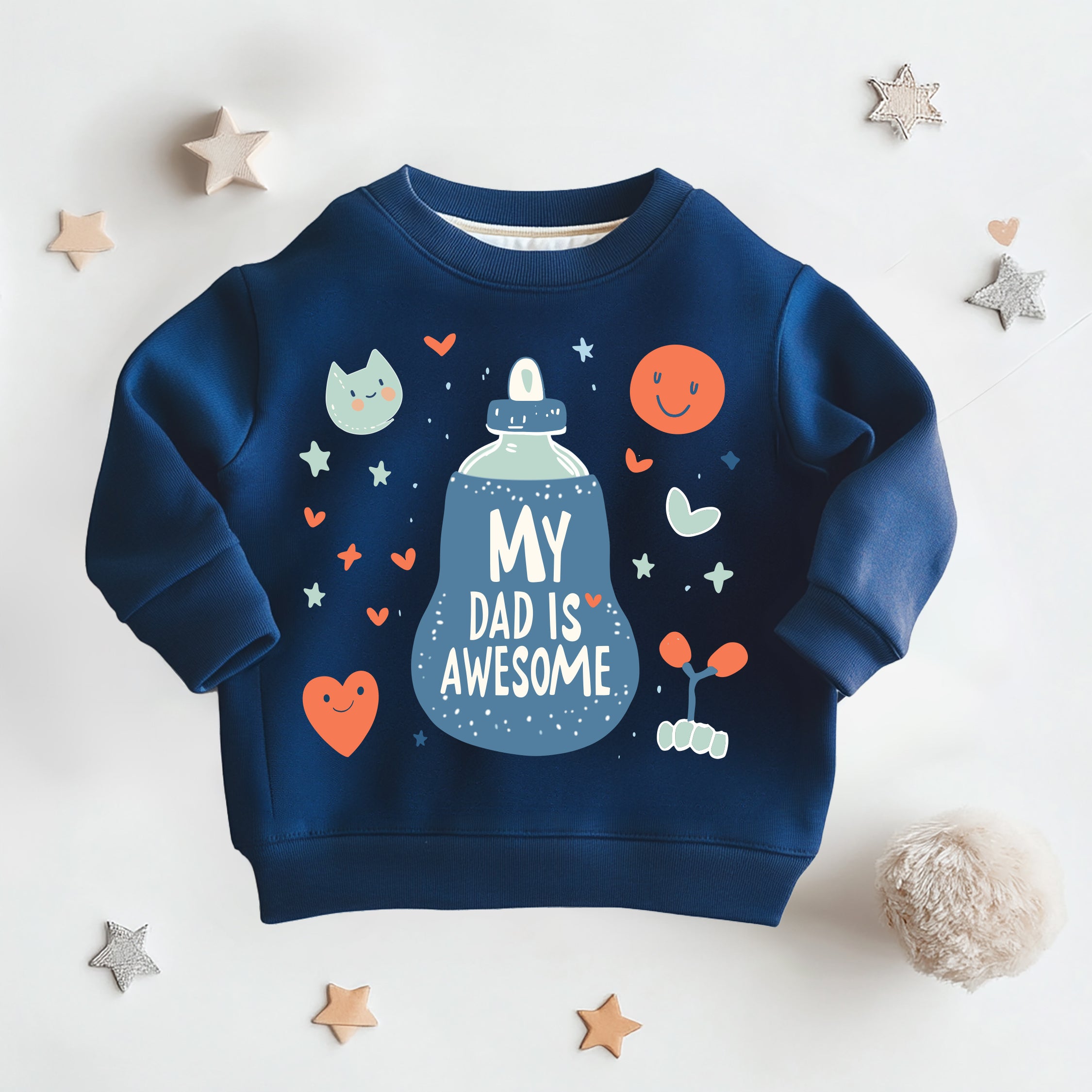 Cute "My Dad Is Awesome" Baby Bottle Kids/Infant Shirt