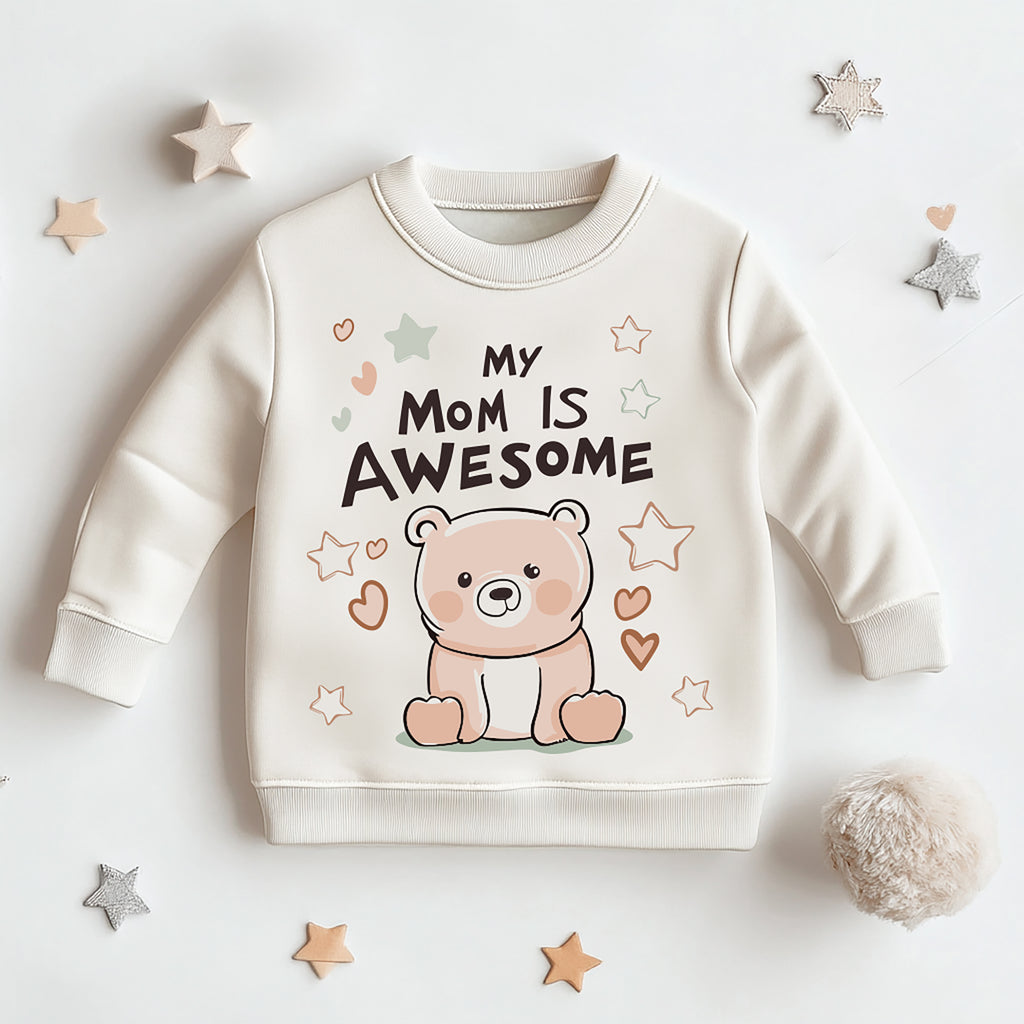 Cute Teddy Bear “My Mom Is Awesome” Kids/Infant Shirt