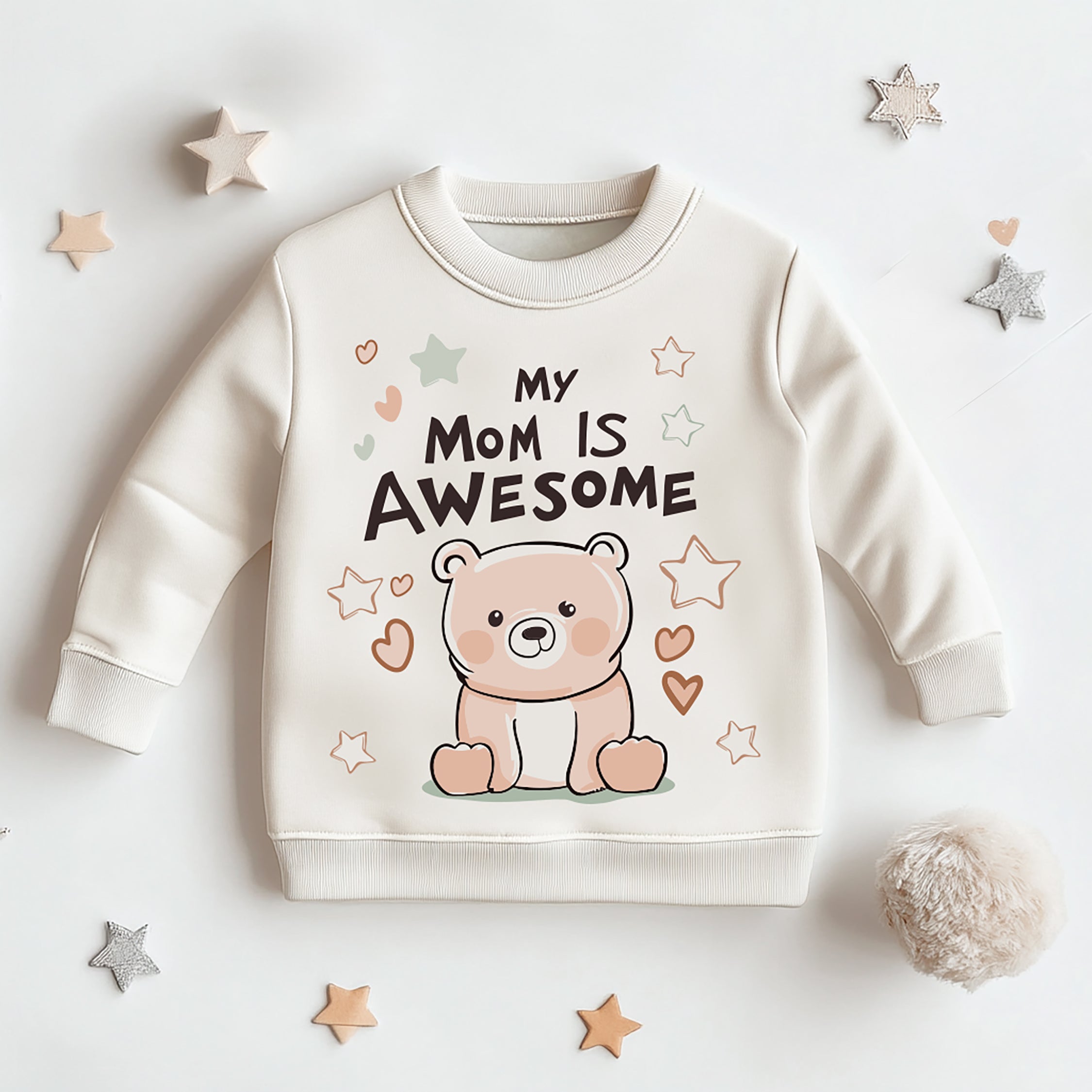 Cute Teddy Bear “My Mom Is Awesome” Kids/Infant Shirt